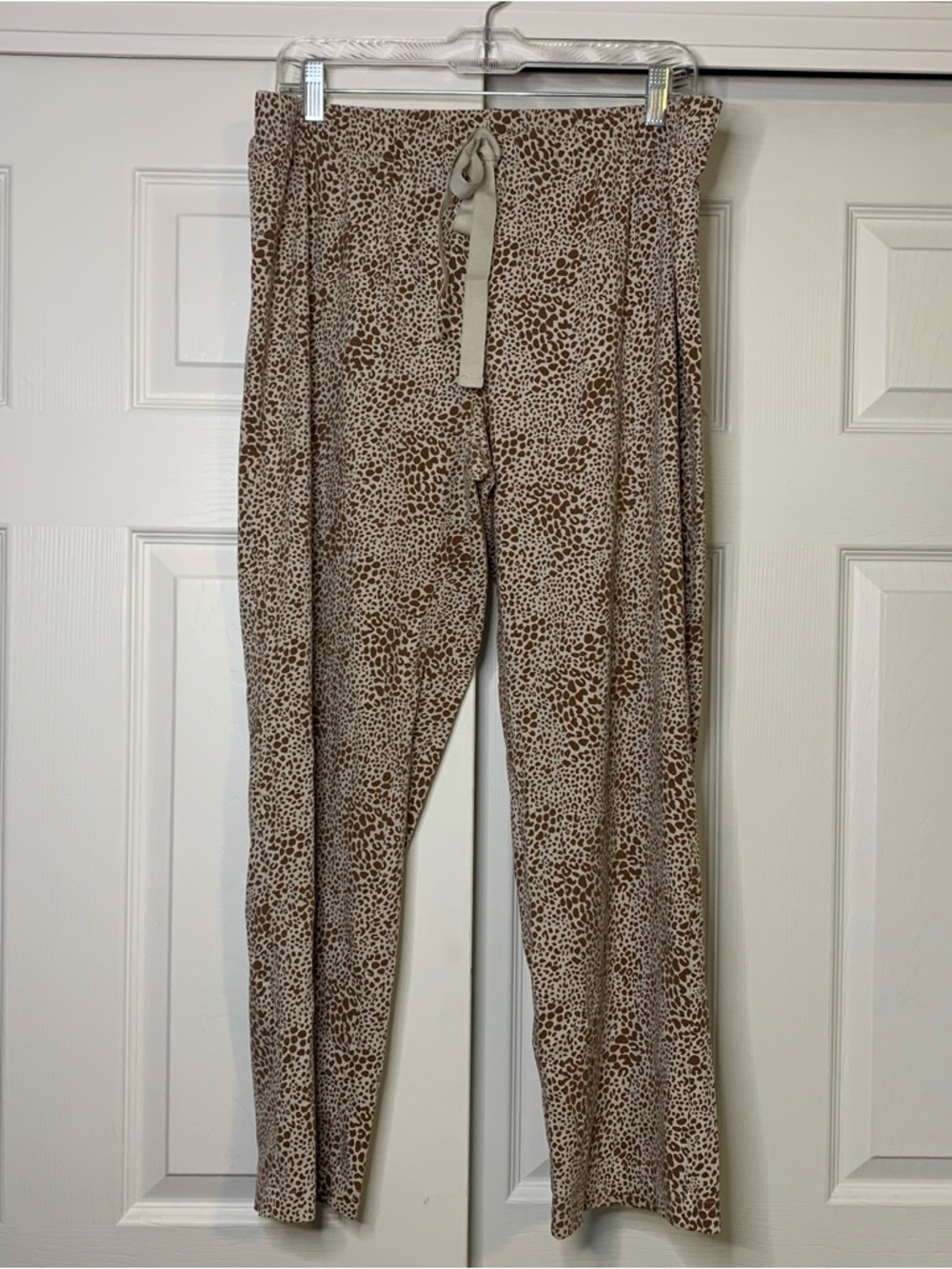 Leopard Print Drawstring Lounge Pants